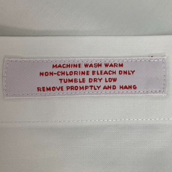 Brooks Brothers 346 Men's White Long Sleeve Button Down Shirt Size 18 4/5 - Picture 15 of 15